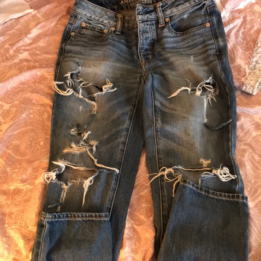 American eagle Boy crop jeans size 0